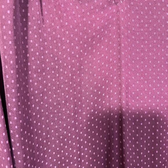 Madewell Silk Long Sleeve Poet Top Maroon Size XS - Picture 6 of 7